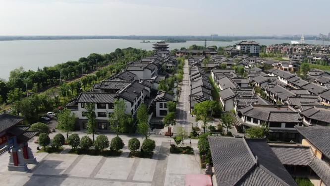航拍湖南常德大司马古镇