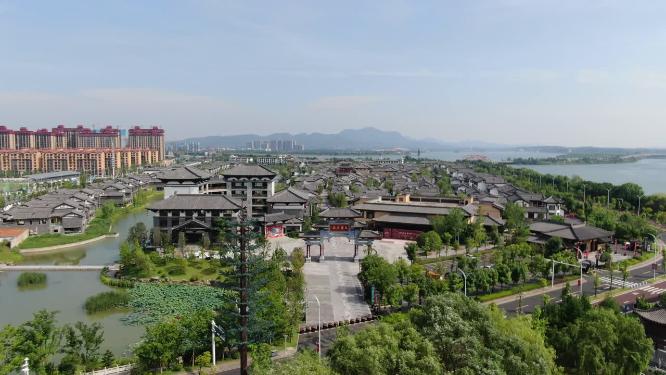 航拍湖南常德大司马古镇