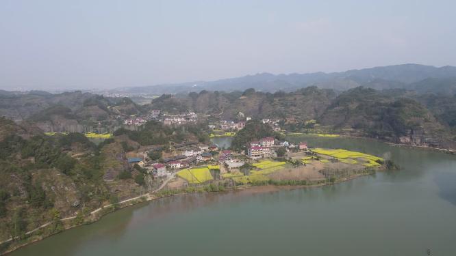 航拍湖南思蒙国家湿地公园