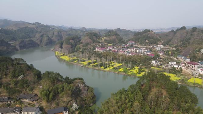 航拍湖南思蒙国家湿地公园