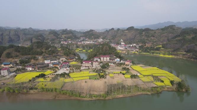 航拍湖南思蒙国家湿地公园