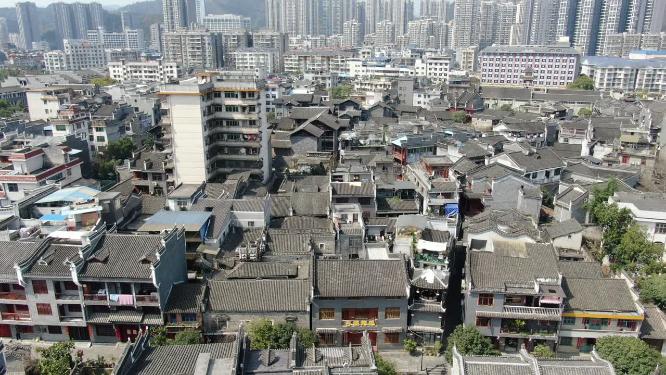 航拍湖南湘西乾州古城4A景区