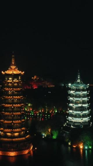 广西桂林旅游城市宣传片竖屏航拍