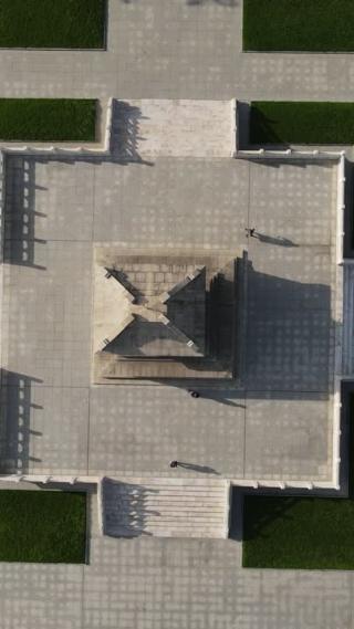 广西革命英雄纪念碑竖屏航拍