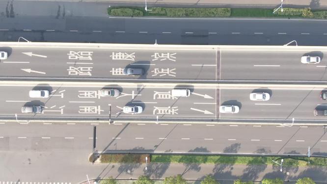 航拍浙江杭州西湖大道交通