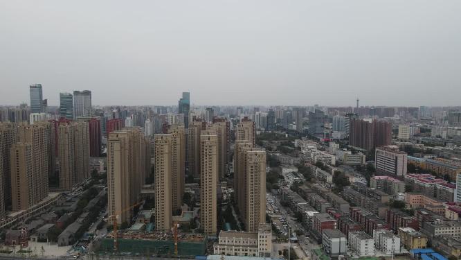 河北石家庄城市建设航拍
