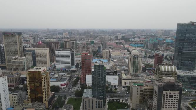 河北石家庄城市建设航拍