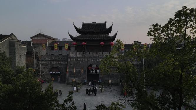 湖南吉首乾州古城航拍