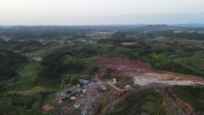 航拍丘陵山川农业种植农田