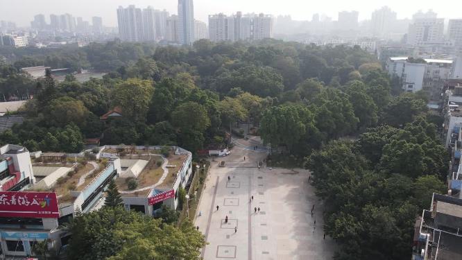 航拍东莞人民公园