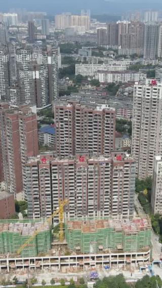 航拍城市住宅小区