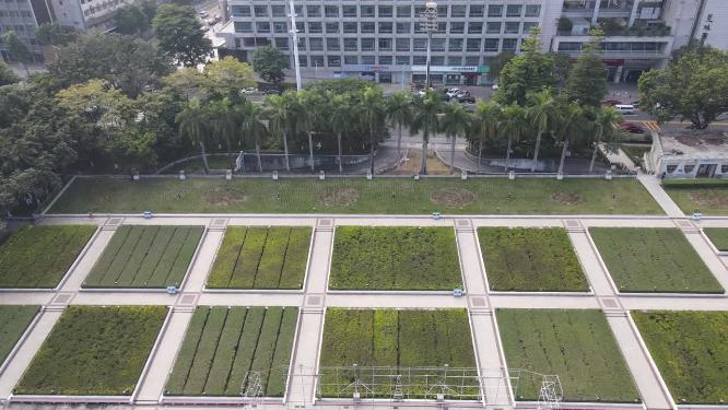 航拍广东东莞金鳌广场