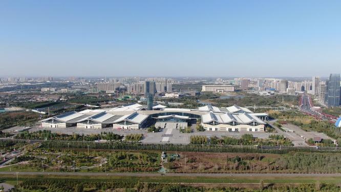 航拍河北石家庄国际会展中心