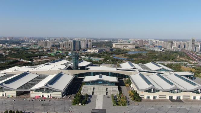 航拍河北石家庄国际会展中心