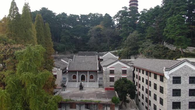 航拍湖南南岳衡山寺庙