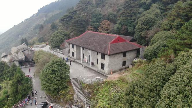 航拍湖南南岳衡山寺庙