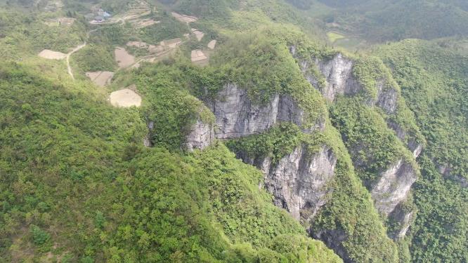 航拍湖南张家界雄伟壮观山川