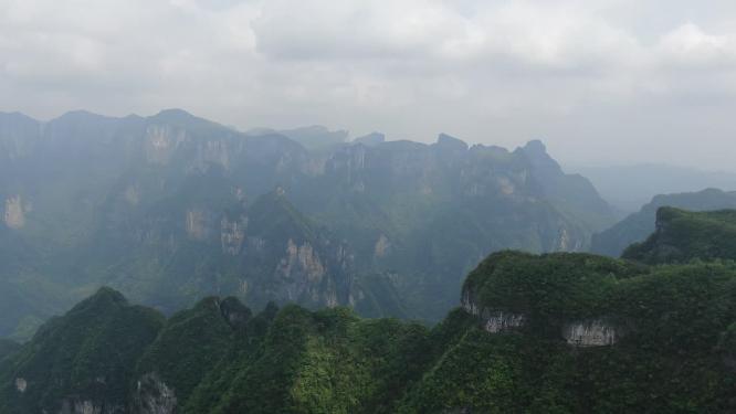 航拍湖南张家界雄伟壮观山川