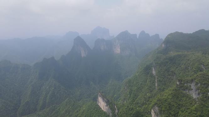 航拍湖南张家界雄伟壮观山川