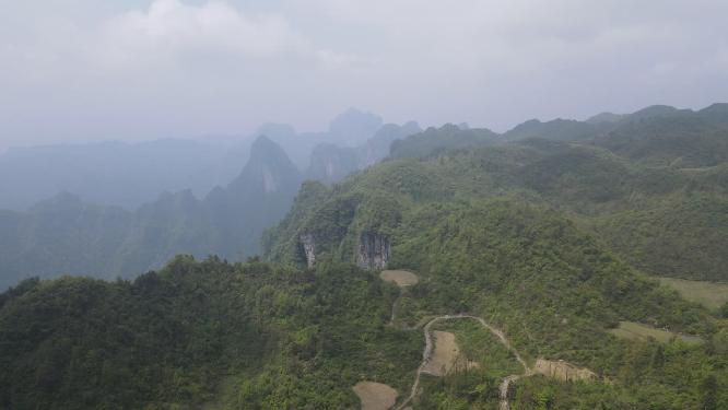 航拍湖南张家界雄伟壮观山川
