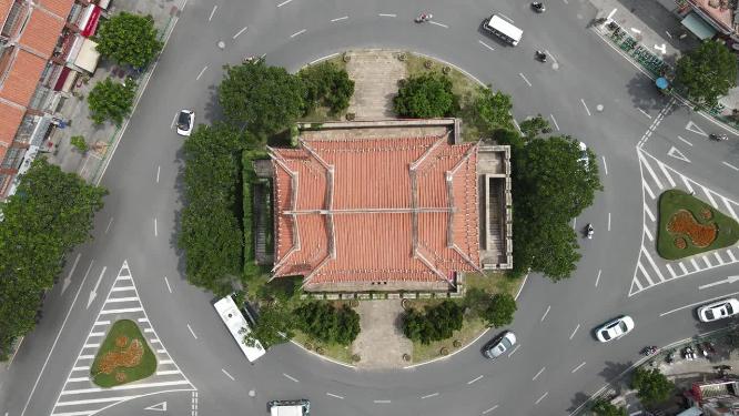 航拍福建泉州古城朝天门历史文化建筑