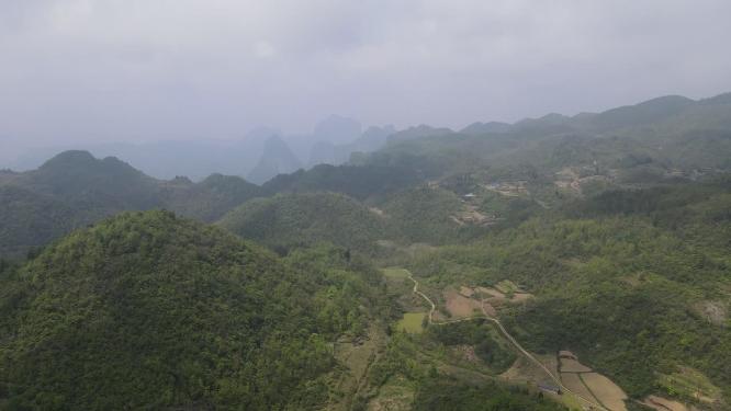 航拍雄伟壮丽山川湖南张家界