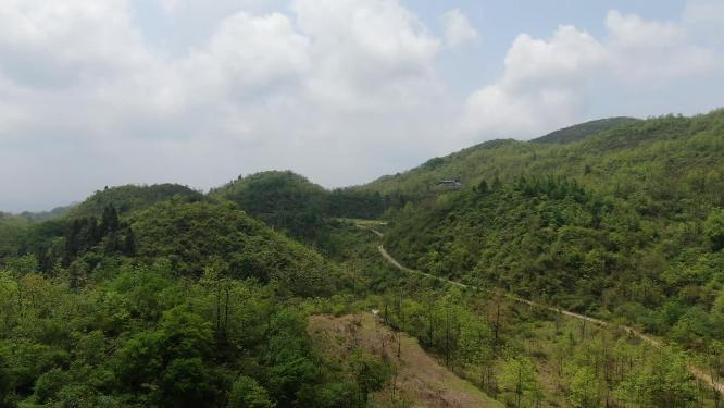 航拍湖南张家界高山山川农业种植