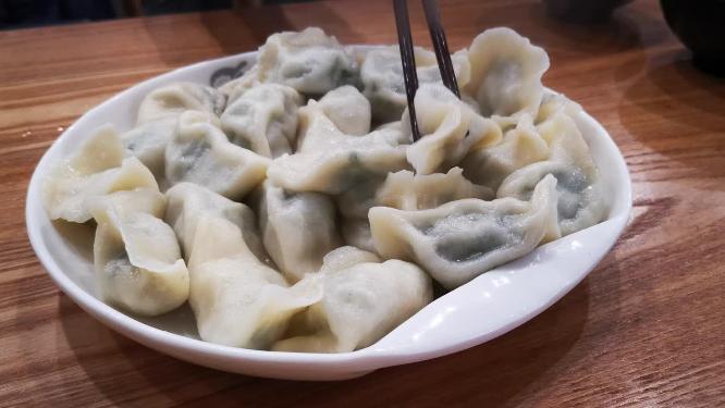 实拍美食饺子