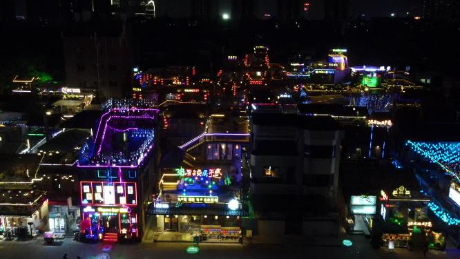 广东东莞下坝坊夜景航拍