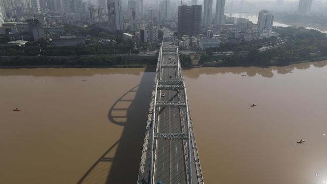 广西南宁凌铁大桥航拍