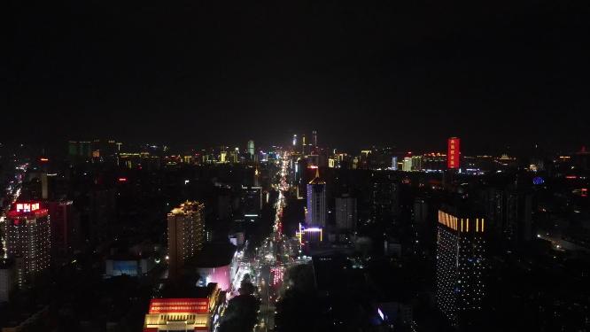 广西南宁城市夜景航拍