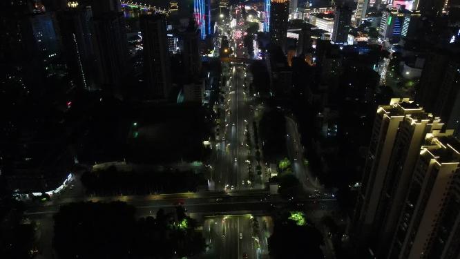 广西南宁城市夜景航拍