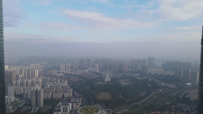 俯拍广西南宁民族大道交通
