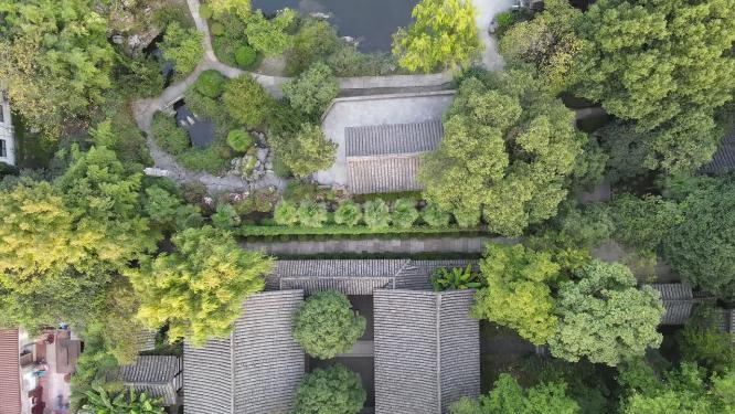 浙江绍兴鲁迅故居航拍