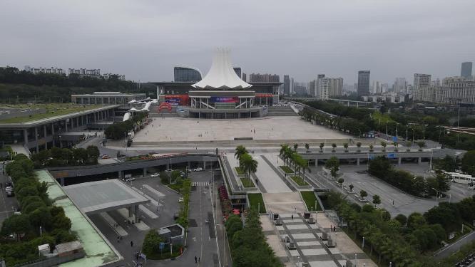 航拍广西南宁国际会展中心