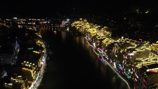 贵州镇远古镇夜景夜生活宵夜