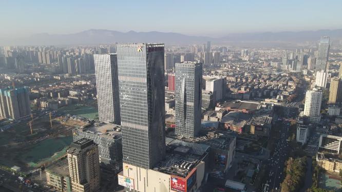 云南昆明螺蛳湾商务中心航拍