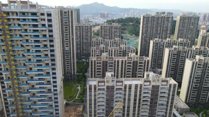 城市房地产施工工地航拍