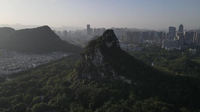 广西柳州奇石公园航拍