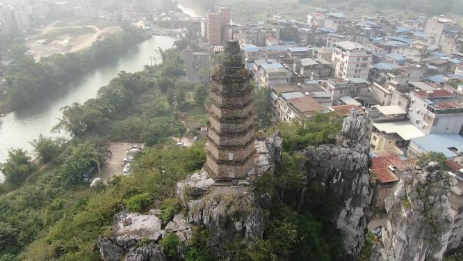 广西桂林奇石公园航拍