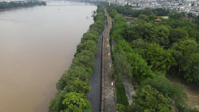 江西赣州江南宋城4A景区航拍