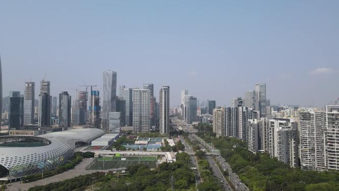 深圳城市风光高楼建筑航拍