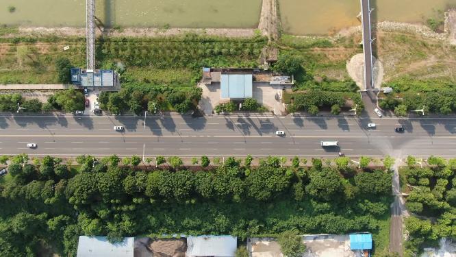 湖南岳阳城市交通航拍