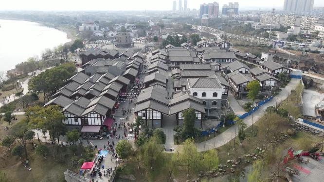 湖南湘潭窑湾历史文化景区航拍