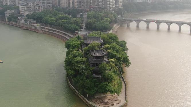 湖南衡阳石鼓书院航拍