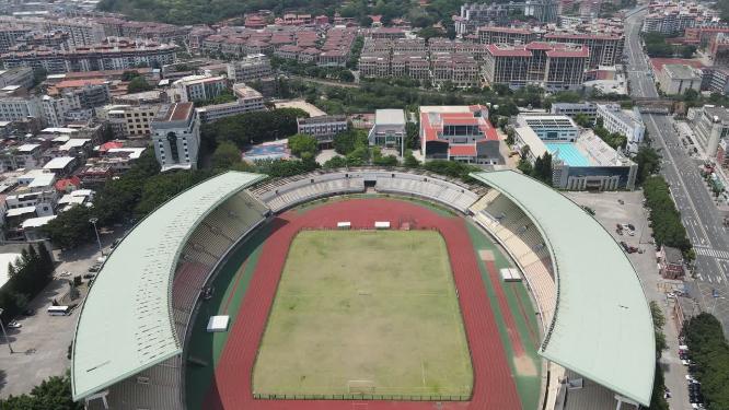 福建泉州体育馆体育中心航拍