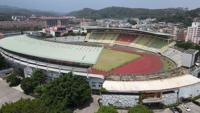 福建泉州体育馆体育中心航拍