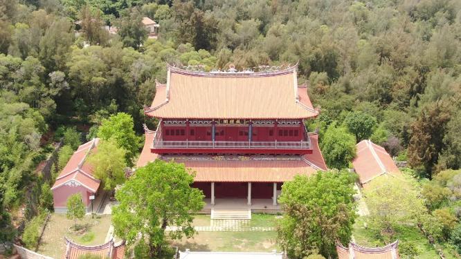 航拍福建泉州少林寺著名旅游景点