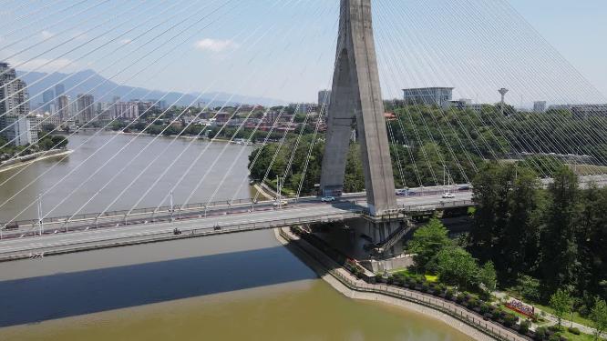 福建福州三县洲大桥航拍