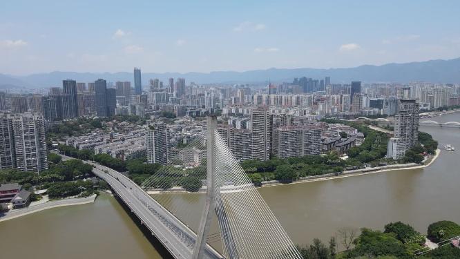 福建福州三县洲大桥航拍